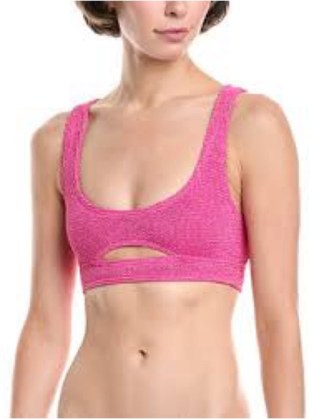 bond-eye Hot Pink Cutout Sports Bralette